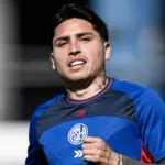 Facundo Farías en el entrenamiento de San Lorenzo previo al clásico contra Boca