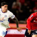 Facundo Farías en el partido de San Lorenzo contra Independiente