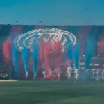 hinchada de San Lorenzo en el Nuevo Gasómetro