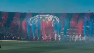 hinchada de San Lorenzo en el Nuevo Gasómetro