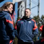 Insua en el entrenamiento de San Lorenzo