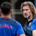 Ruben Darío Insua en el entrenamiento de San Lorenzo en la Ciudad Deportiva