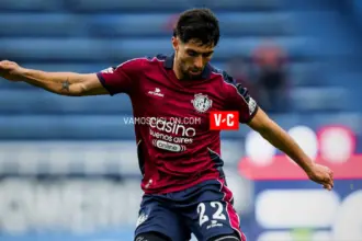 Juan Pablo Álvarez en el partido de San Lorenzo contra Unión
