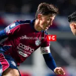 Nicolás Tripichio en el partido de San Lorenzo contra Talleres