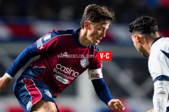 Nicolás Tripichio en el partido de San Lorenzo contra Talleres