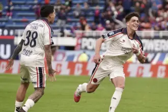 festejo gol san lorenzo teo rodriguez pagano
